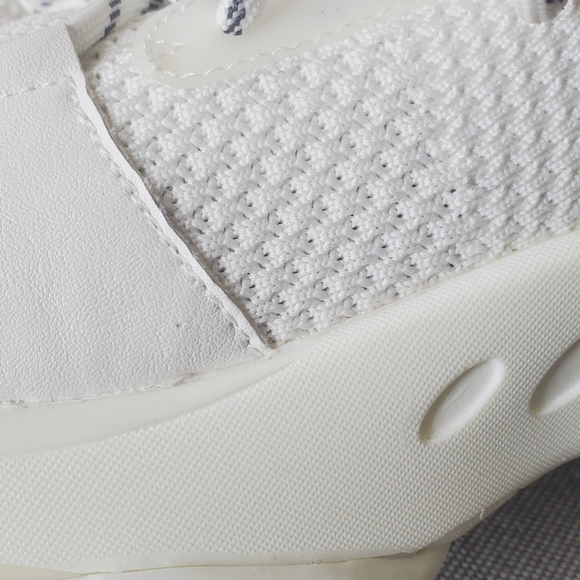 Steve Madden GAURI Dad Sneaker Off-White knit/Hot pink platforms athletic - Picture 10 of 15